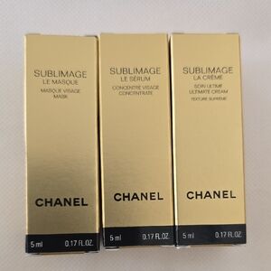 New CHANEL Sublimage Trio 5 ML - Le Masque, Le Serum, Le Creme